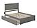 Madison Solid Wood King Platform Bed w/Footboard & Twin XL Trundle in Grey by AFI Furnishing