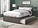 Madison Solid Wood King Platform Bed w/Footboard & Twin XL Trundle in Grey by AFI Furnishing
