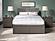 Madison Solid Wood King Platform Bed w/Footboard & Twin XL Trundle in Grey by AFI Furnishing