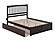 Mission Solid Wood King Platform Bed w/Footboard & Twin XL Trundle in Espresso by AFI Furnishing