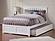 Mission Solid Wood King Platform Bed w/Footboard & Twin XL Trundle in White by AFI Furnishing