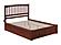 Mission Solid Wood King Platform Bed w/Footboard & Twin XL Trundle in Walnut by AFI Furnishing