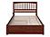 Mission Solid Wood King Platform Bed w/Footboard & Twin XL Trundle in Walnut by AFI Furnishing