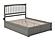Mission Solid Wood King Platform Bed w/Footboard & Twin XL Trundle in Grey by AFI Furnishing