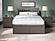 Mission Solid Wood King Platform Bed w/Footboard & Twin XL Trundle in Grey by AFI Furnishing