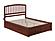 Richmond Solid Wood King Platform Bed w/Footboard & Twin XL Trundle in Walnut by AFI Furnishing