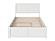 Portland Queen Platform Bed w/Footboard & Twin XL Trundle in White by AFI Furnishing