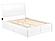 Portland Queen Platform Bed w/Footboard & 2 Storage Drawers in White by AFI Furnishing