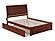 Portland Solid Wood King Platform Bed w/Footboard & Twin XL Trundle in Walnut by AFI Furnishing