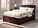 Portland Solid Wood King Platform Bed w/Footboard & Twin XL Trundle in Walnut by AFI Furnishing