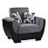 Armada Air Gray/Black 105 Armchair by Casamode