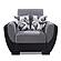 Armada Air Gray/Black 105 Armchair by Casamode