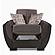 Armada Air Brown Microfiber/PU 107 Armchair by Casamode