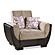 Armada Air Sand/Brown Chenille/PU 109 Armchair by Casamode