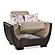 Armada Air Sand/Brown Chenille/PU 109 Armchair by Casamode