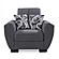 Armada Air Gray Fabric 113 Armchair by Casamode