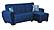 Armada Air Lounge Sectional (L+C) 104 Microfiber Blue by Casamode