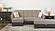 Armada Air Sand/Brown Chenille/PU 109 Sectional Sofa Sleeper by Casamode