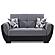 Armada Air Gray/Black 105 Loveseat by Casamode