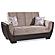Armada Air Sand/Brown Chenille/PU 109 Loveseat by Casamode