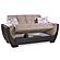 Armada Air Sand/Brown Chenille/PU 109 Loveseat by Casamode