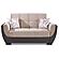 Armada Air Sand/Brown Chenille/PU 109 Loveseat by Casamode