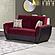 Armada Air Burgundy/Black 110 Loveseat by Casamode