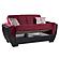 Armada Air Burgundy/Black 110 Loveseat by Casamode