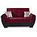 Armada Air Burgundy/Black 110 Loveseat by Casamode