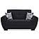 Armada Air Denim Dark Blue Fabric 111 Loveseat by Casamode
