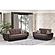 Armada Air Brown Chenille/PU 114 Loveseat by Casamode