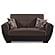 Armada Air Brown Chenille/PU 114 Loveseat by Casamode