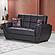 Armada Air Black PU 115 Loveseat by Casamode