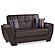 Armada Air Brown PU 116 Loveseat by Casamode