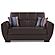 Armada Air Brown PU 116 Loveseat by Casamode