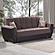 Armada Air Brown Microfiber/PU 107 Sofa Bed by Casamode