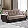 Armada Air Sand/Brown Chenille/PU 109 Sofa Bed by Casamode