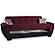 Armada Air Burgundy/Black 110 Sofa Bed by Casamode