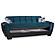 Armada Air Emerald Blue/Black 117 Sofa Bed by Casamode