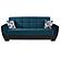 Armada Air Emerald Blue/Black 117 Sofa Bed by Casamode