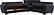 Armada Air Sectional (S+L+W) 103 Microfiber Black by Casamode