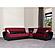 Armada Air Burgundy/Black 110 Corner Sectional Sofa Sleeper by Casamode