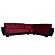 Armada Air Burgundy/Black 110 Corner Sectional Sofa Sleeper by Casamode