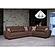 Armada Air Brown Chenille 112 Corner Sectional Sofa Sleeper by Casamode