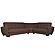Armada Air Brown Chenille 112 Corner Sectional Sofa Sleeper by Casamode
