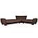 Armada Air Brown Chenille 112 Corner Sectional Sofa Sleeper by Casamode