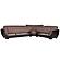 Armada Air Brown Chenille/PU 114 Corner Sectional Sofa Sleeper by Casamode