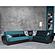 Armada Air Emerald Blue/Black 117 Corner Sectional Sofa Sleeper by Casamode