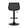 Anibal Adjustable Height Swivel Grey Faux Leather & Black Metal Bar Stool by Armen Living