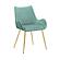 Avery Teal Fabric Dining Room Chair w/Gold Legs by Armen Living